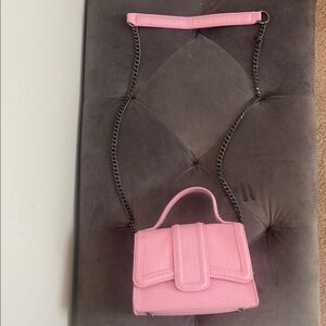 Zara Pink Mini Top-Handle Crossbody Bag